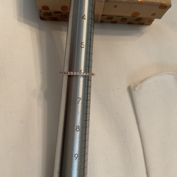 NEW/WITHOUT TAGS ITALY, 925 STERLING ROSE GOLD CUBIC ZIRCONIA WEDDING SET SIZE 6 - Picture 8 of 16